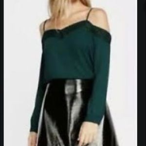 Lace off the shoulder top with straps